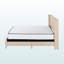 Grand lit incliné avec pieds en métal chromé, H 49,36 po x l 65,89 po x L 87,77 po