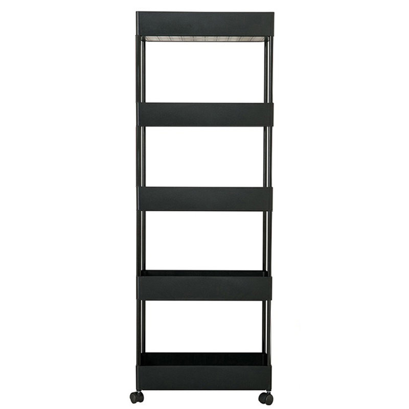 Bubalo 116cm H x 40cm W Utility Cart with Wheels, Black