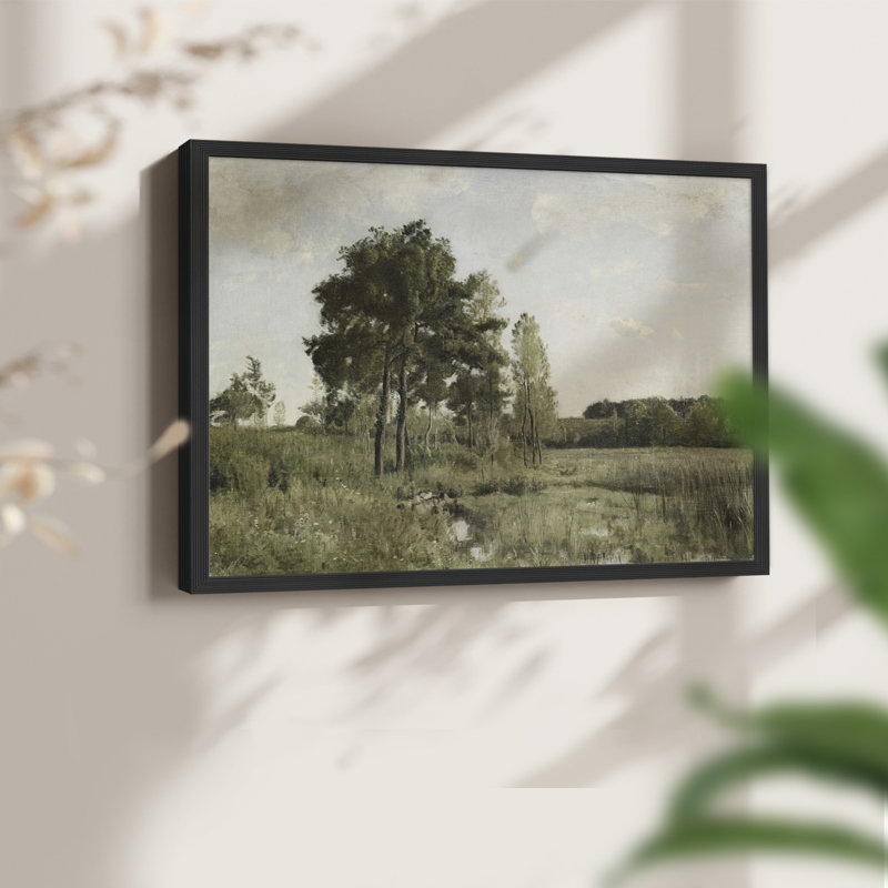 Paysages rétro - DCXLIV - Reproduction encadrée - Restickable, H 22 po x l 28 po, Noir