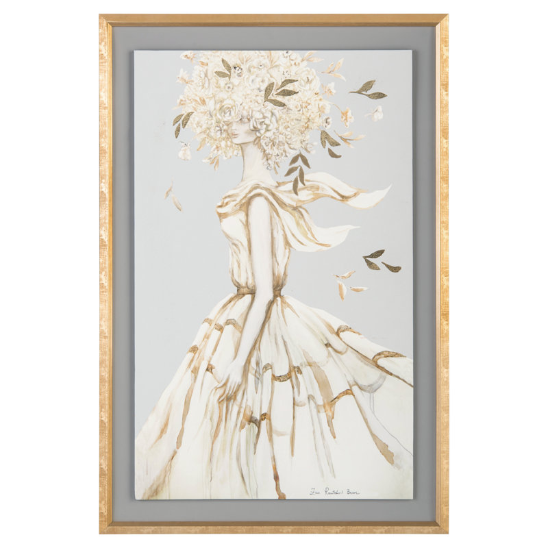 Golden Femme II par Zana Brown - peinture encadrée sur papier