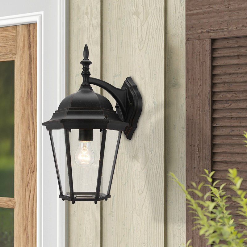 Lanterne murale d'extérieur H 13 po Treviso, Bronze huilé, H 17 po x l 9,25 po x P 9,25 po