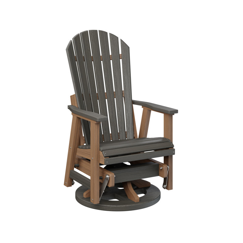 Fauteuil oscillant berlinois berlinois berlinois, Coastal Gray Top/Antique Mahogany Base