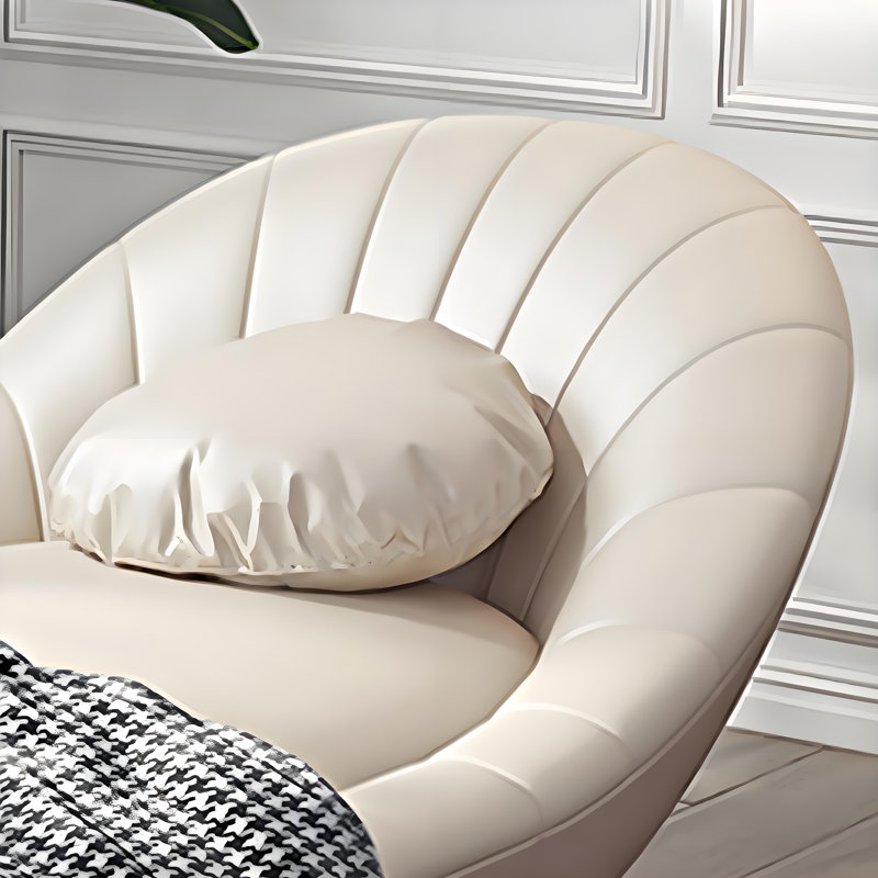Chaise longue rembourrée Modern, Beige