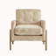 Fauteuil d'appoint à dossier capitonné Matson - Sable-179327861