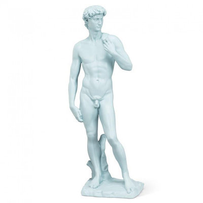 Pale Blue Classic David Statue Statuette