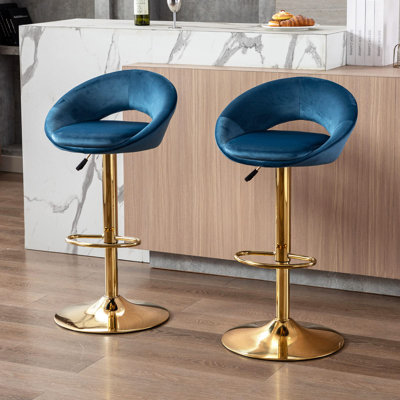 Abigale Upholstered Adjustable Height Bar Stool