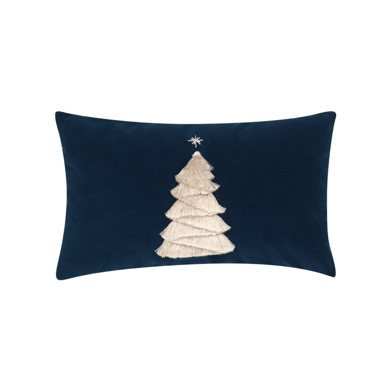 Fraser Fir Ruby Square Indoor/Outdoor Pillow Cover & Insert, Rectangle 12"H x 20"W, Midnight
