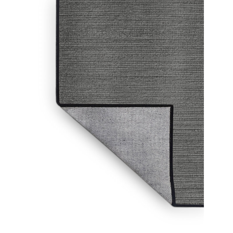 Machine Washable Solid Gray Area Rug, Rectangle 8' x 12'