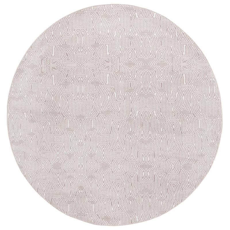 Tapis abstrait lavable à la machine Granillo, Rond 6 pi 7 po