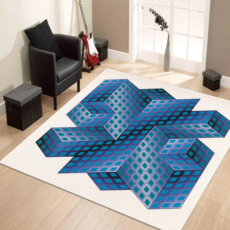 Exquisite High-Pile Soft Printed Rug with Intricate Floral Design Ideal for Enhancing Living Room or Bedroom Interiors