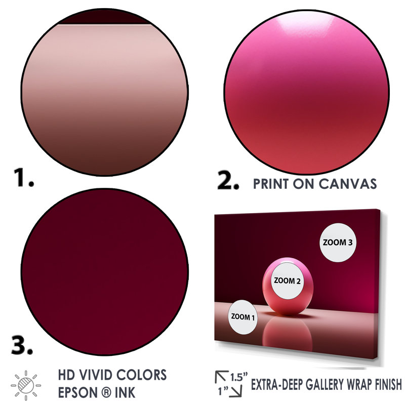 Décoration murale rose rose Roll - Bowling, Cadre doré simple, H 12 po x l 20 po x P 1 po