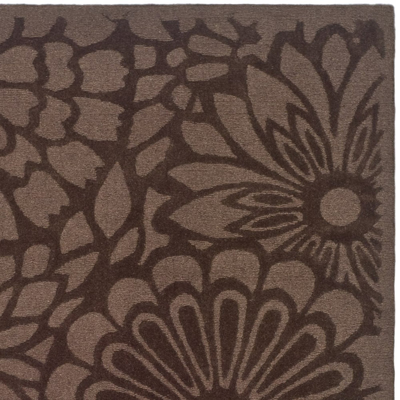 Full Bloom Martha Stewart Tufted/Hand Loomed Wool Pile Floral Rug, Round 8'