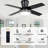 44" Modern Flush Mount Ceiling Fan with Lights and Remote, 6 Speed Reversible DC Motor, Low Profile Ceiling Fan-1202855814-1202855815