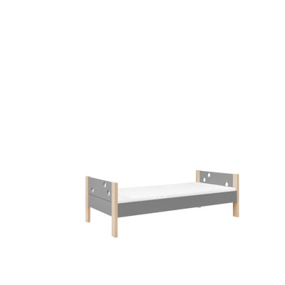 Porter European Single (90 X 190Cm) Solid Wood Bed Shelves Harriet Bee