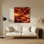 Abstraction numérique 23, art mural en métal brun-981815504