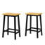 Ensemble de 2 tabourets de bar en bois massif, robustes et élégants pour la cuisine et la salle à manger-1632186990