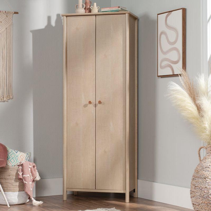 Cosmas 27.09'' Wide 3 - Shelf Storage Cabinet, Natural Maple