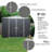 Absco Regent 12' W x 10' D Metal Galvanized Steel Weather Resistant Storage Shed Woodland Gray-111668630