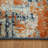 Abstract Durable Performance Rust/Blue Indoor Area Rug-75964375