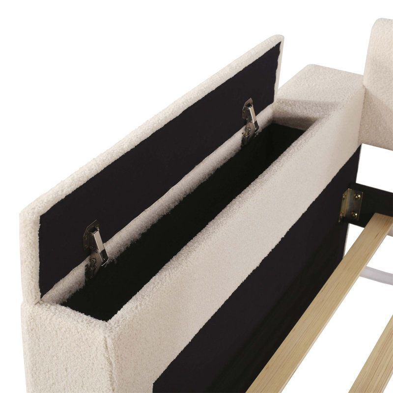 Upholstered Daybed with Storage Armrests, Trundle and Integrated Bluetooth Audio System for Comfortable Living and Entertainment