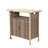 Outdoor Wicker Bar Cart, Patio Wine Serving Cart w/Wheels-1080029611