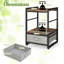 40cm W Metal Bedside Table