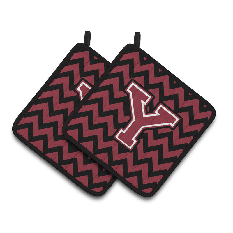 Poignée à chevrons, Y, Grenat / noir