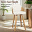 Swivel Upholstered Counter Stool with Metal Frame-1975292756