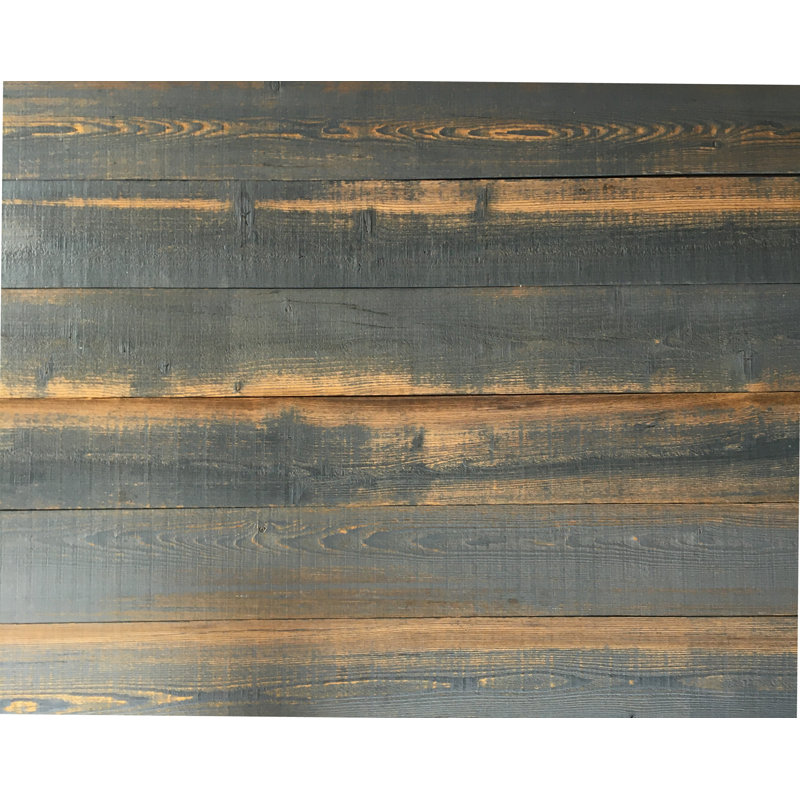 Panneau mural 5,5 po x 48 po, Mélèze thermique noir brossé