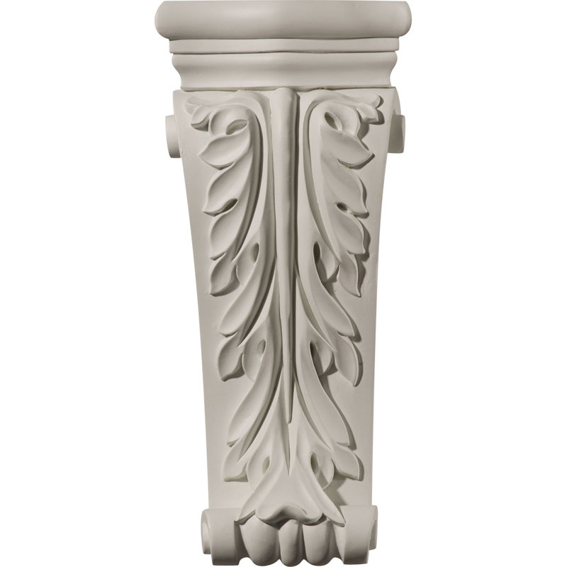 White Polyurethane Acanthus Decorative Corbel 10"