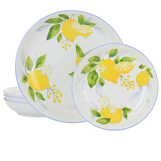 Gibson Home Porcelain China Dinnerware Set - Service for 4 & Reviews ...