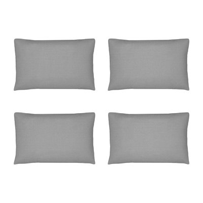 Set of 4 Sunbrella Throw Pillows, 14x36 Inch Rectangle Outdoor Throw Pillows Inserts with Covers
