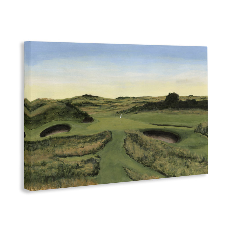 Golf Field Landscape Canvas Wall Art by Michael Willett, 16" H x 24" W