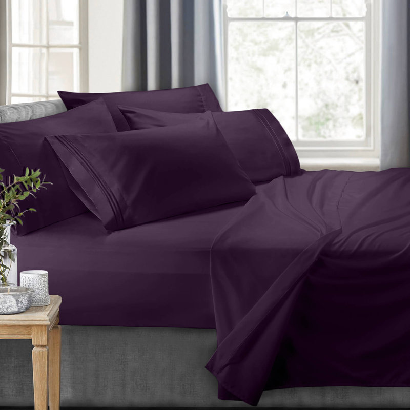 RV/Short Queen Microfiber Sheet Set, Eggplant