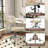 Leather Home Office Chair Comfortable Adaptive Backrest And Height Adjustable Swivel Desk Chair With Armrest Wheels Thickened Cushion Buttons Vanity Task Chairs, (Beige)