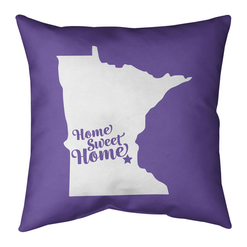 Housse de coussin pour la maison, Minneapolis, 14 po x 14 po, Mauve