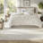 Modern Bedding Sets, Metallic Gold & Ivory Polyester Comforter, Stylish Home Decor