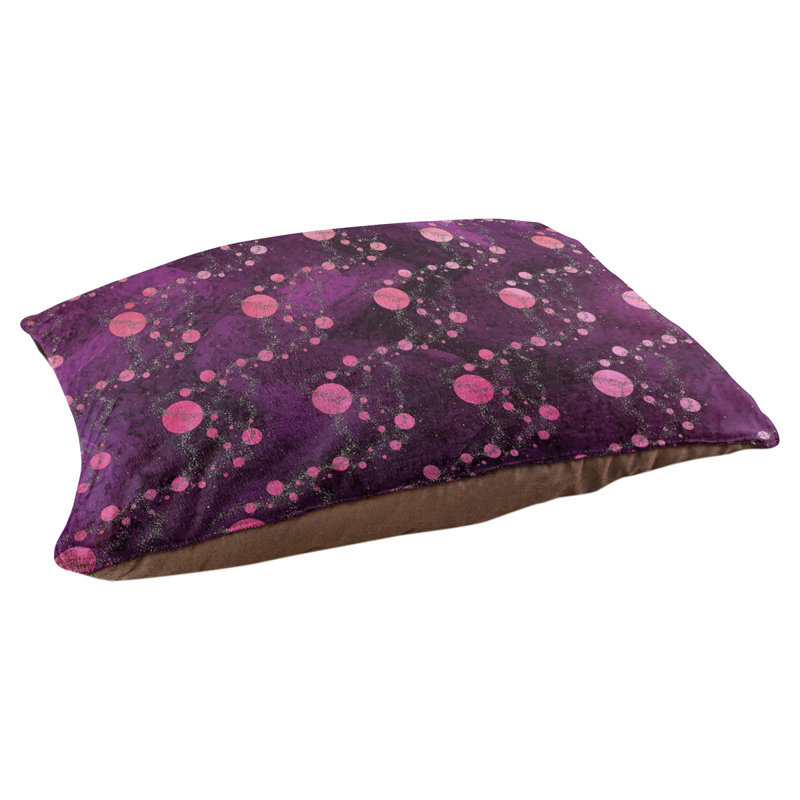 Oreiller classique pour chien de planètes Byrge, Moyen (H 9,5 po x l 28 po x P 18 po), Mauve / Rose