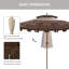 Parasol de terrasse de 9 pi avec bouton poussoir inclinable et manivelle Outsunny-130995417