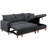 86.61" Sectional In Dark Gray With Storage Chaise, Sleeper & 180.9 Lb Weight Capacity Woven And Extendable Sleeping Bed Facility