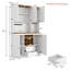 Armoire-buffet 68,9 po rustique blanc Farmhouse
