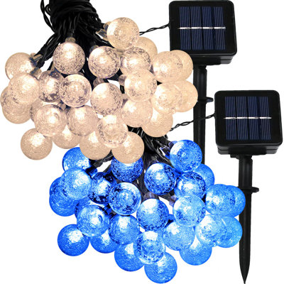 Rhannon Outdoor 30 - Bulb 20'' Solar Powered LED Globe String Light