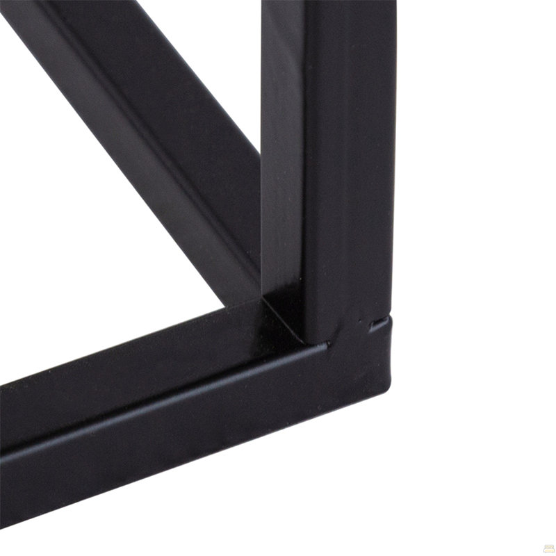 Ensemble de 2 boîtes en bois usagées avec support en fer noir, L: 21,5 x 8,5 x 23,5 po: 19,5 x 6,5 x 16 po