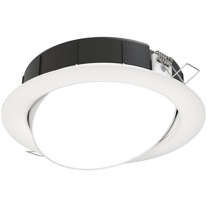 7'' White Adjustable LED Recessed Lighting Kit with Switchable CCT