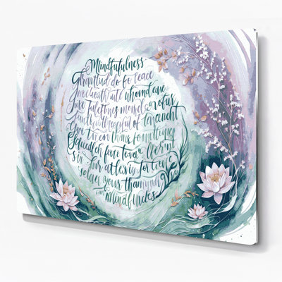 Thanksgiving Mindfulness gratitude messages Gray Metal Wall Art