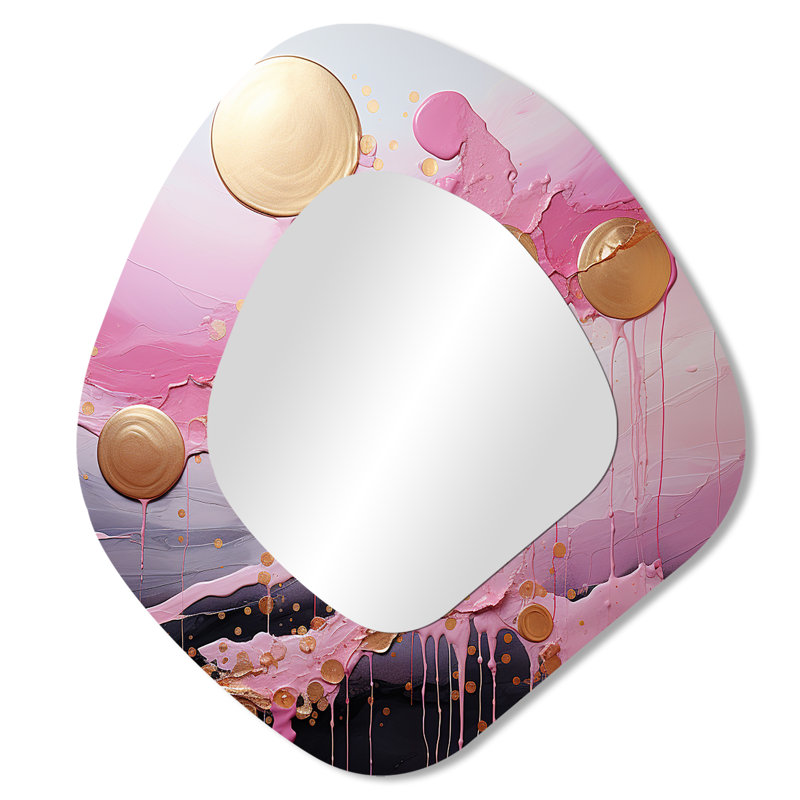 Berrian - Abstract Asymmetrical Shapes - Modern Large Wall Mirror, 28" x 25"
