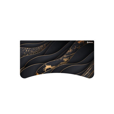 Arena Full-surface, Interchangeable, Water-resistant, And Washable Mouse Pad With Stitched Edges - Black Gold