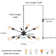 Pushkar 8 - Light Modern Plug in Sputnik Sphere Chandelier with Cord & ON/OFF Switch, Industrial Dining Room Chandelier Kitchen Pendant Lights