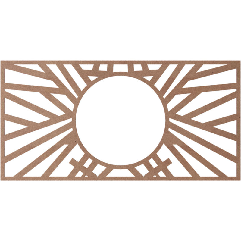 Hoover Ceiling Medallion, Wood (Paint Grade), 9" H x 18" W x 0.25" D