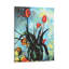 Tulipes dans un vase, cadre en bois à l'arrière, impression sur toile, 24 po x 36 po